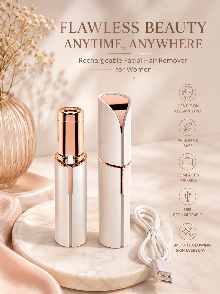 Flawless Facial Hair Remover (Electric Face Epilator for Women)